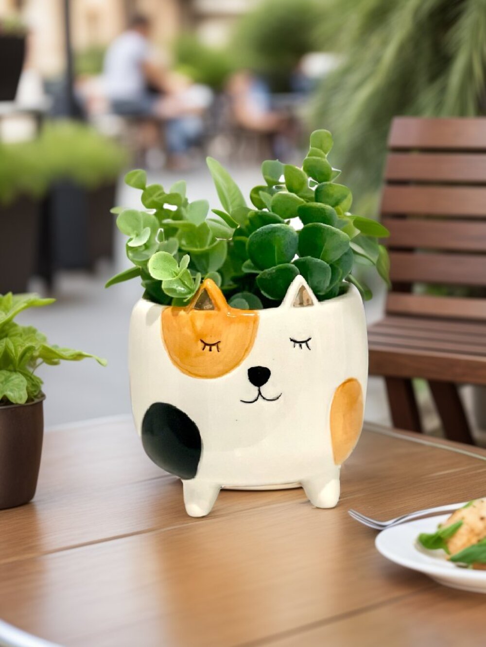 Ceramic Cat Planter - Picture 5 of 6